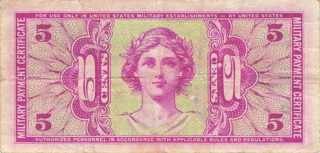 USA MPC Series 541 p.M36 5 Cents 1958 F